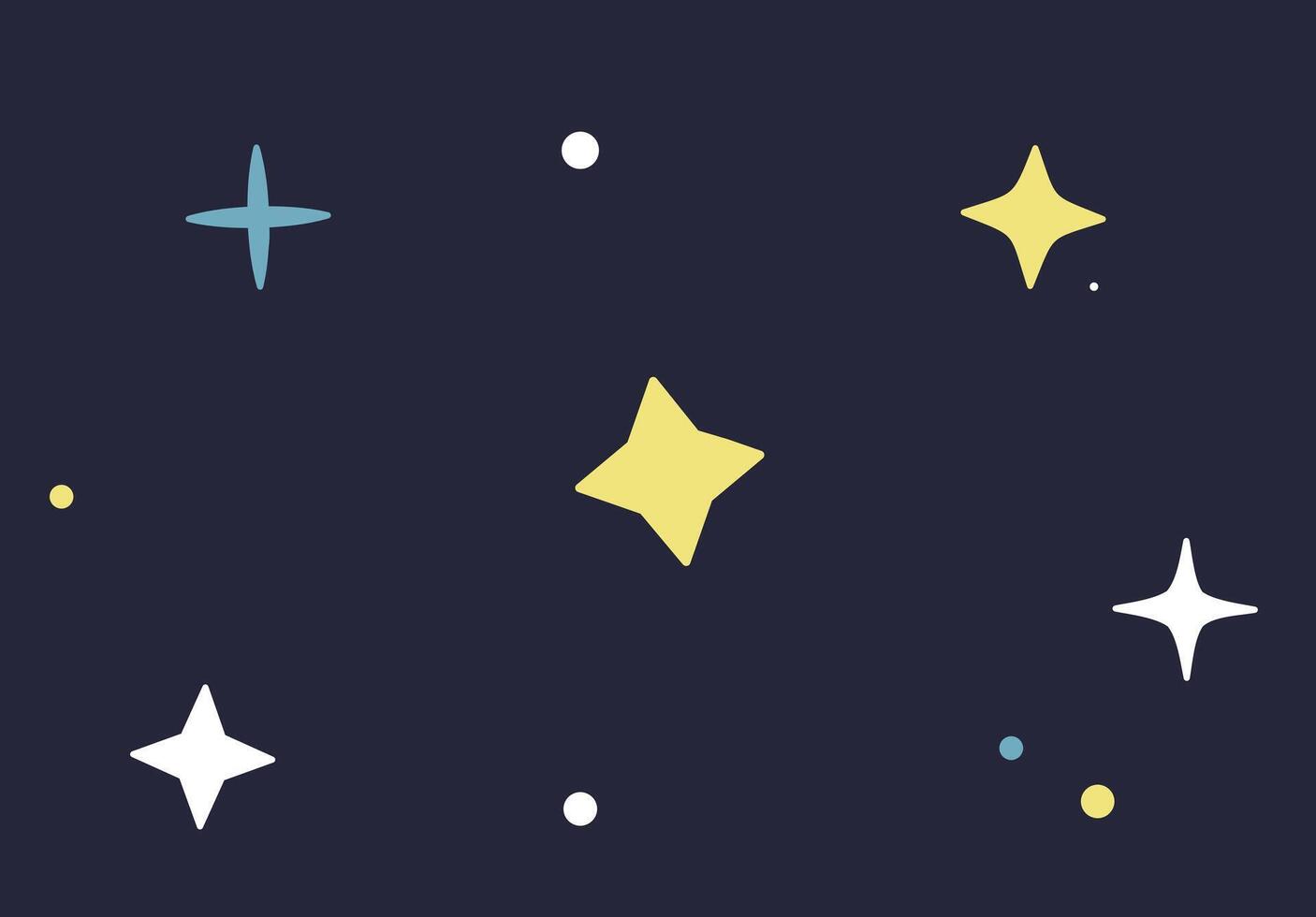 Shining stars, starry sky, many stars, starry endless sky, night sky with glowing sparkles, magic glowing sparkles over skyline, heaven horizon nighttime flat illustration. vector