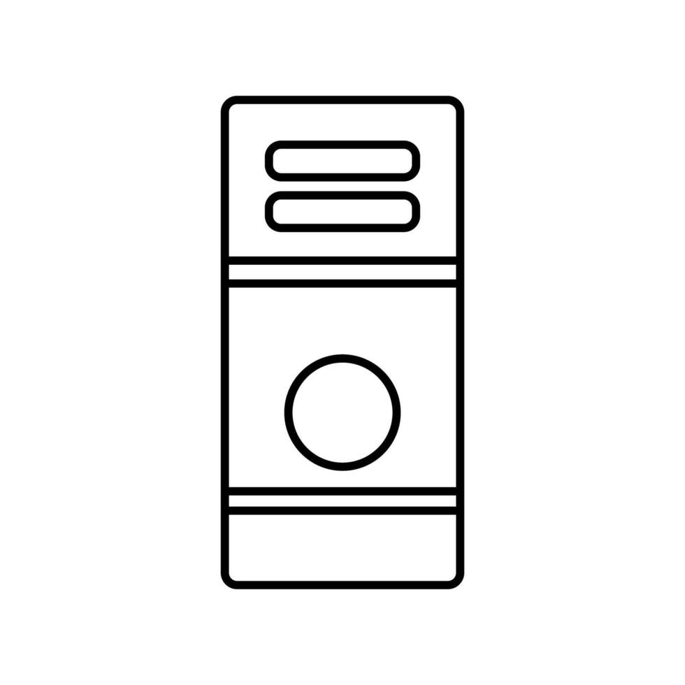 icono de caja de computadora sobre fondo blanco vector