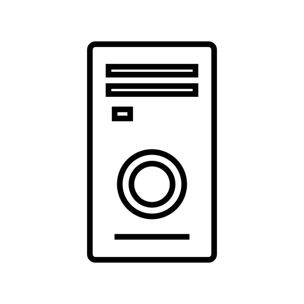 Computer case icon on white background vector