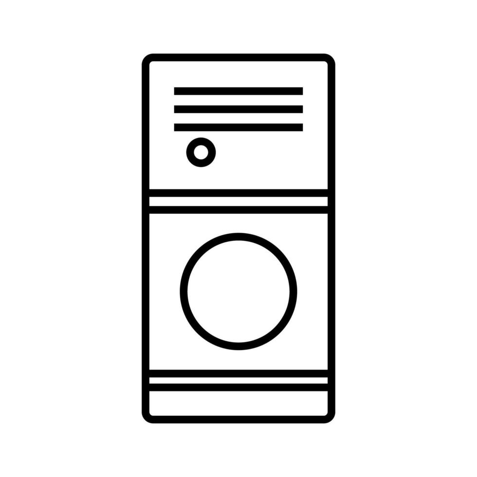 icono de caja de computadora sobre fondo blanco vector