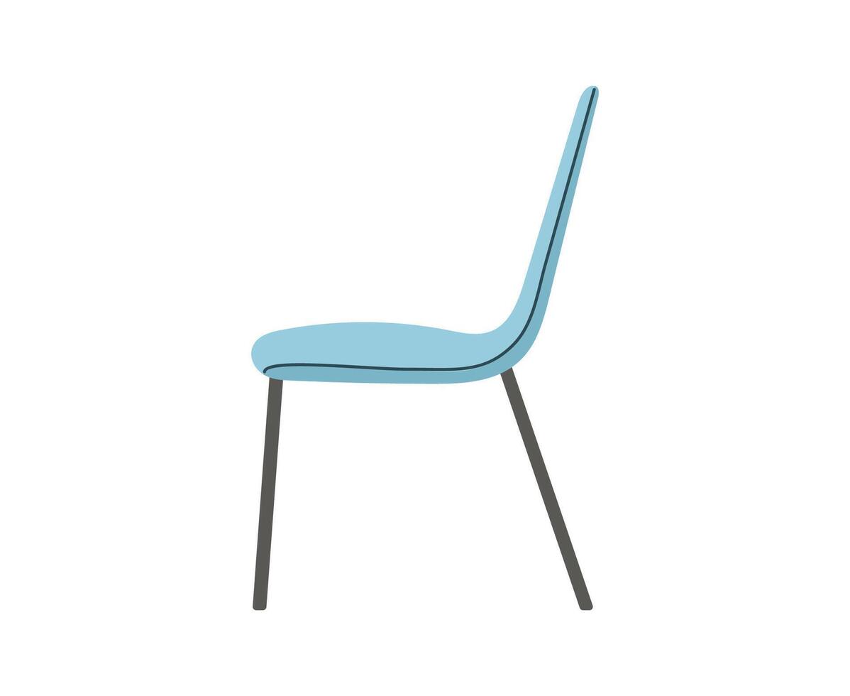 azul Sillón escandinavo aislado en blanco antecedentes para el interiores de habitaciones. ilustración plano estilo vector