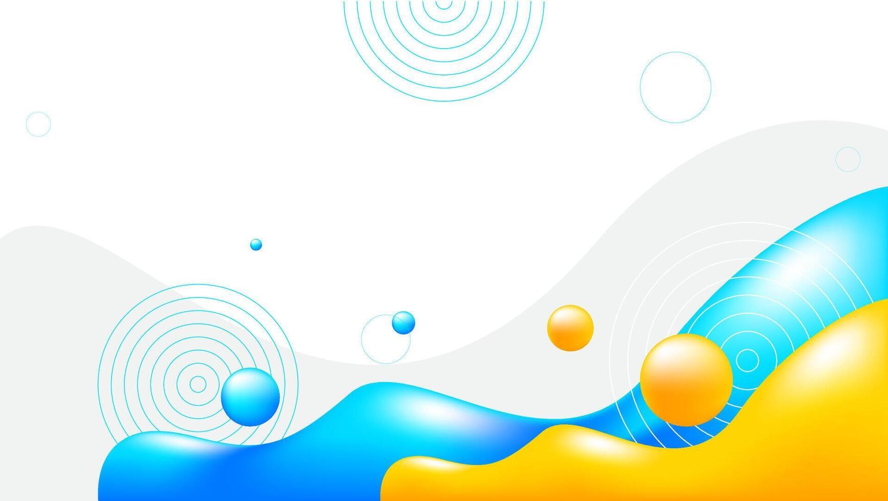 abstract fluid background with blue and yellow color. illustration vector