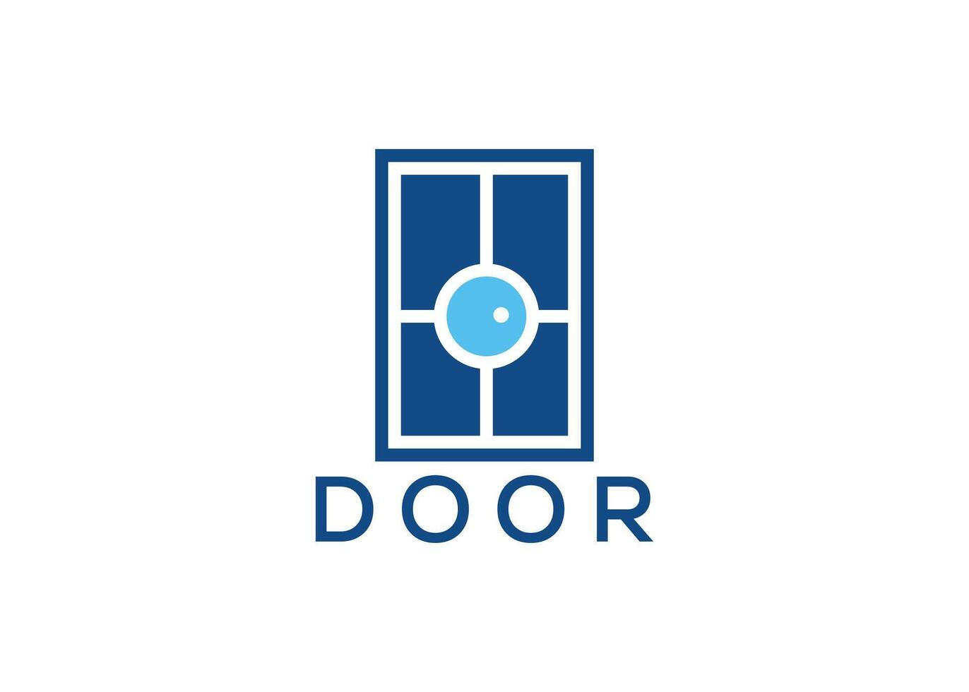 Creative and minimal door logo template vector