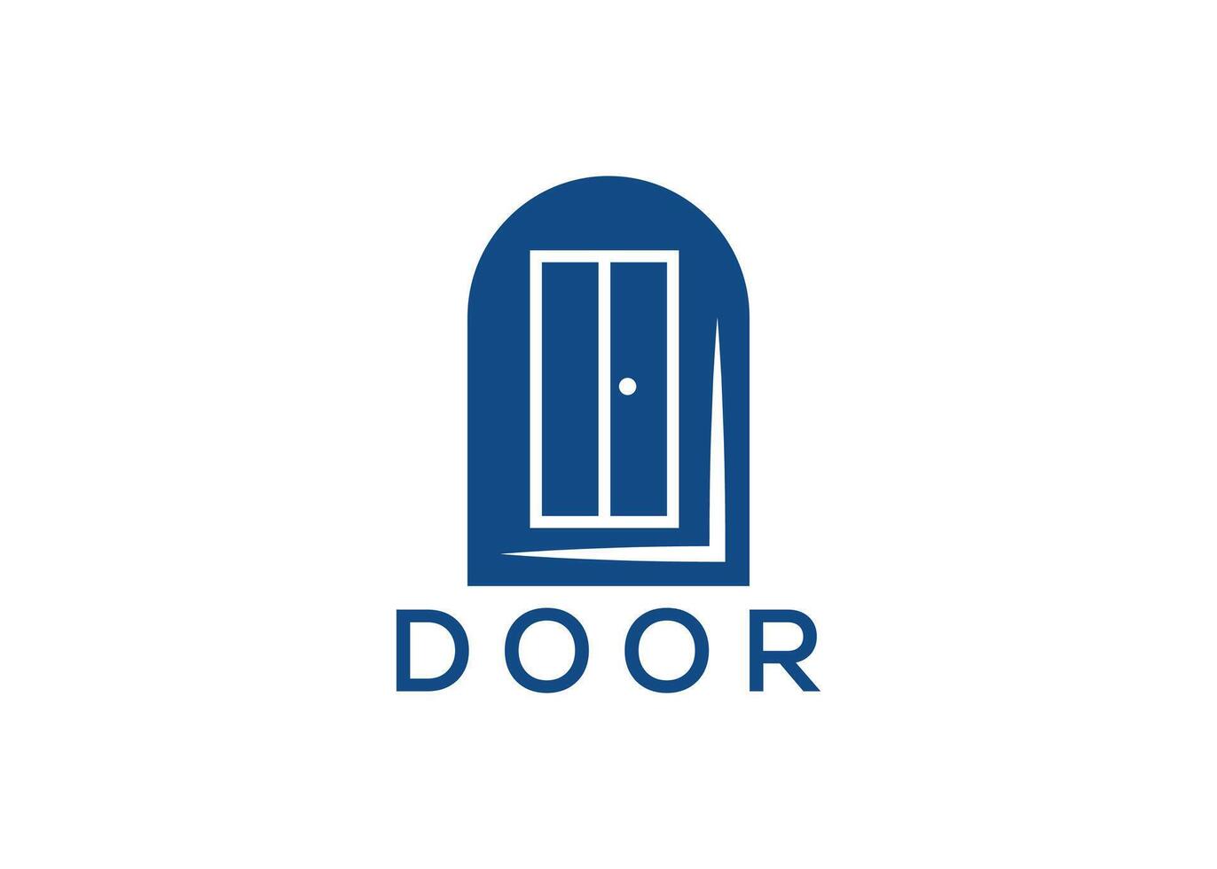 Creative and minimal door logo template vector