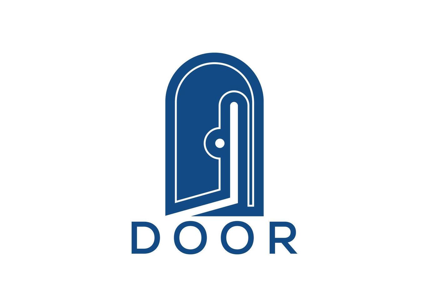 Creative and minimal door logo template vector