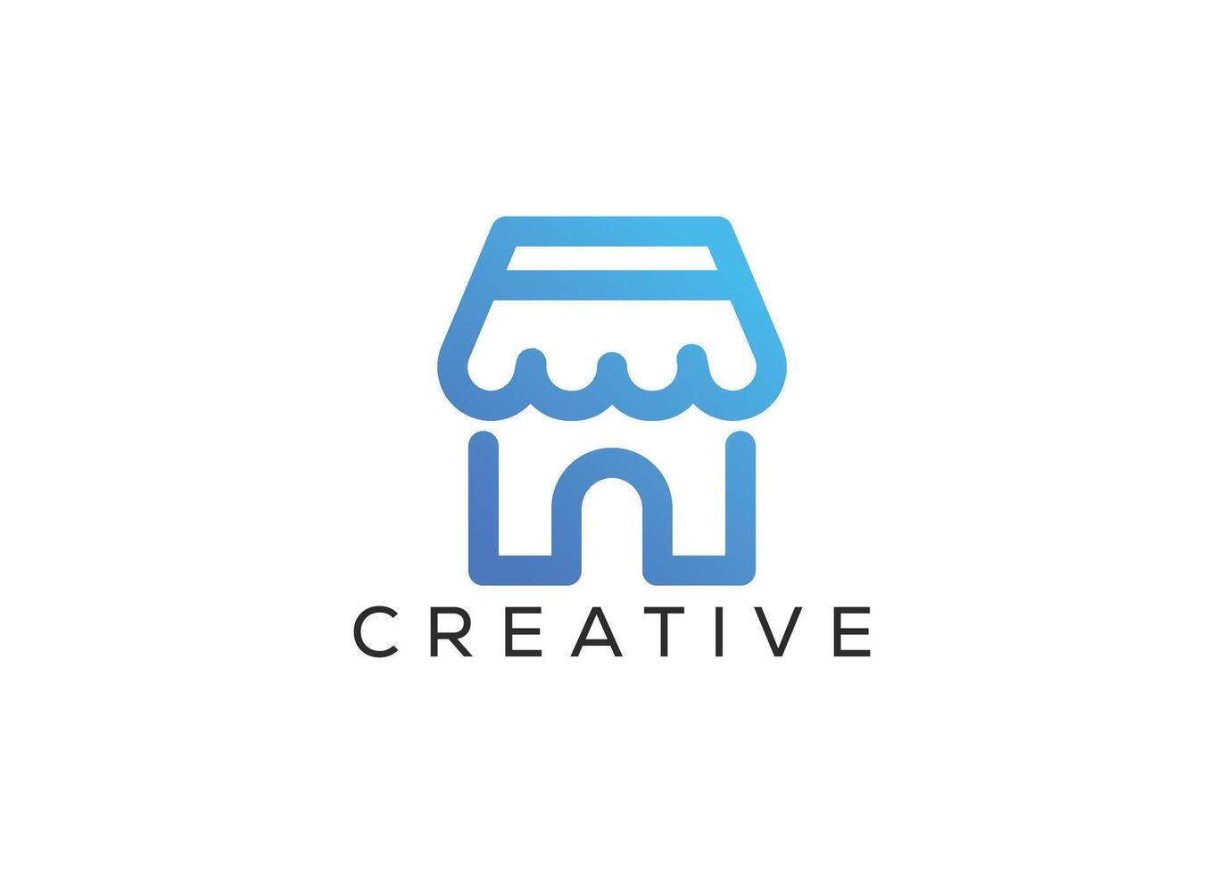 Minimal store logo template vector