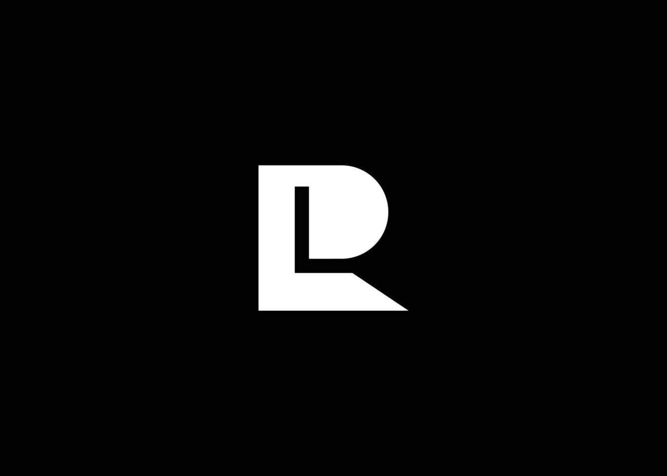 Creative and minimal letter L R logo template vector