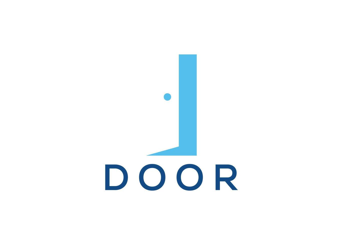 Creative and minimal door logo template vector