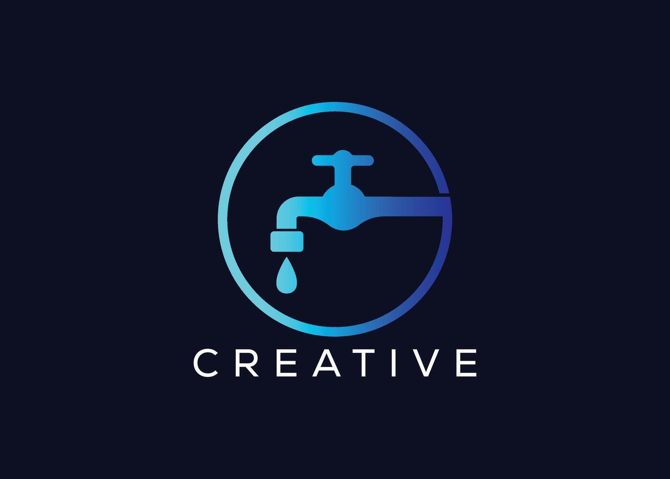 creativo y mínimo vistoso agua grifo logo modelo vector