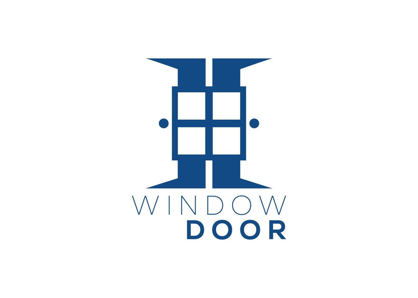 Creative and minimal window and door logo template vector
