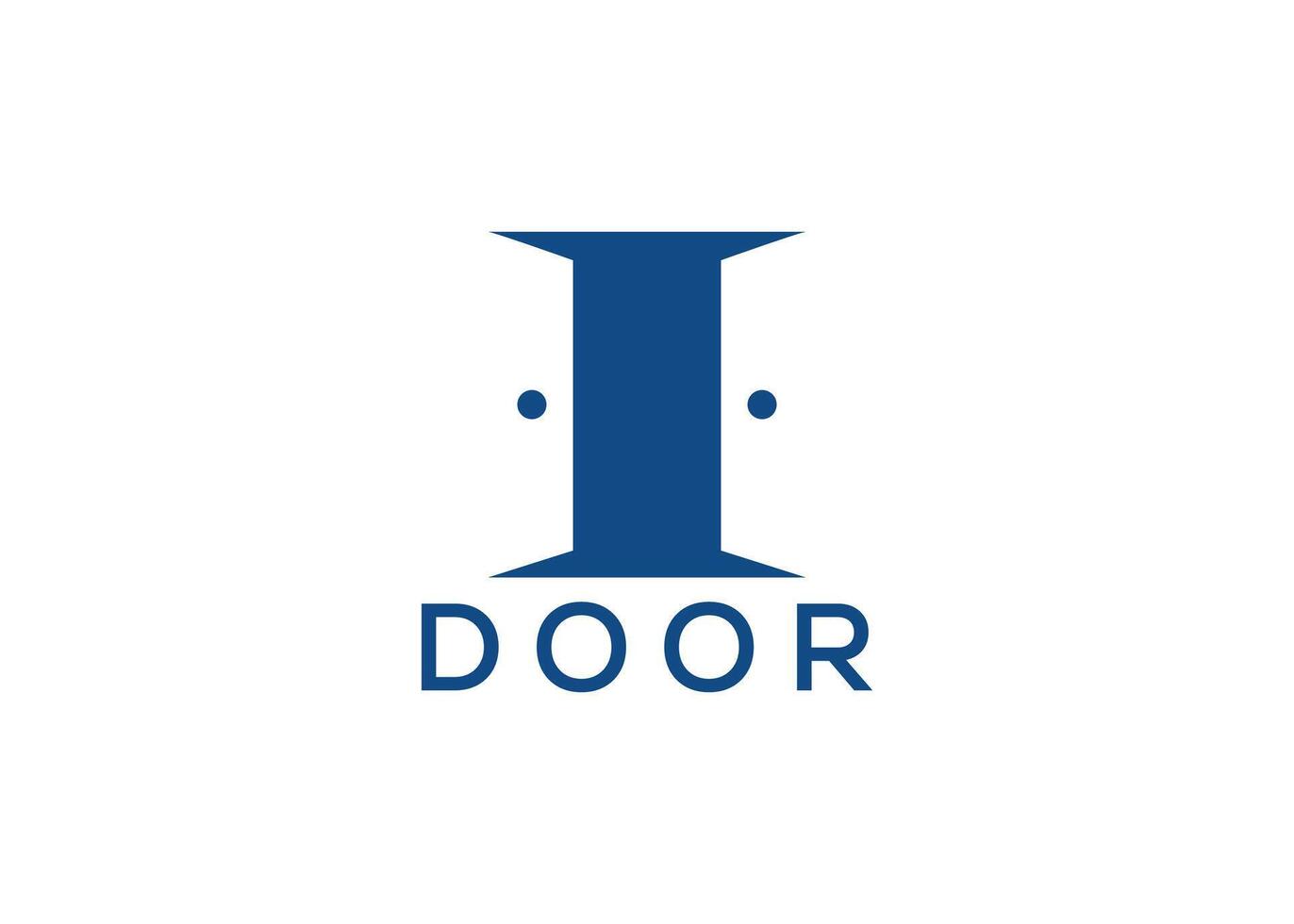 Creative and minimal door logo template vector