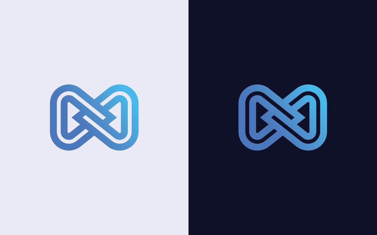 Creative and minimal colorful infinity logo template. Modern limitless colorful logo vector