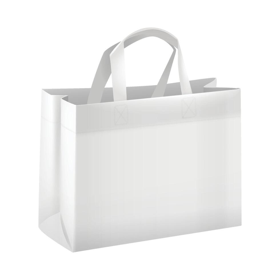 papel bolso maquetas de compras regalos y comida paquetes realista diseño blanco marrón y negro vector