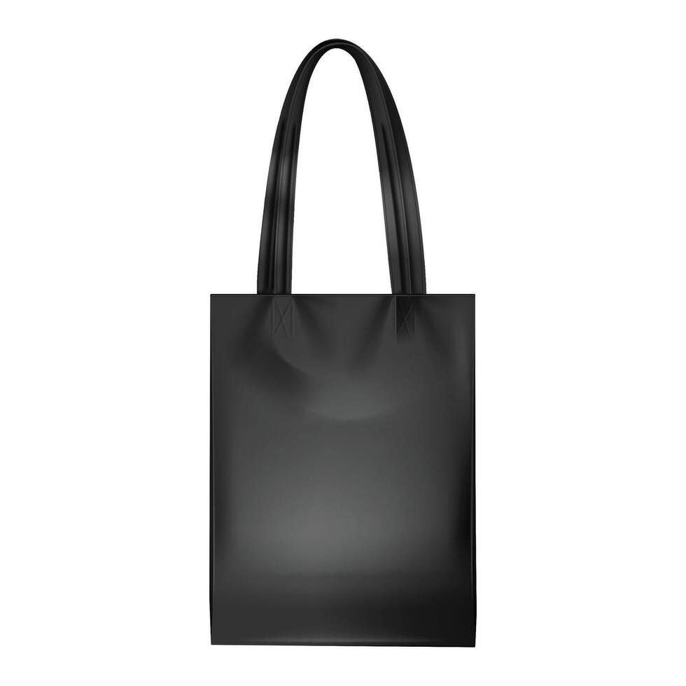 Paper bag mockups of shopping gifts and food packages realistic design White brown and black vector