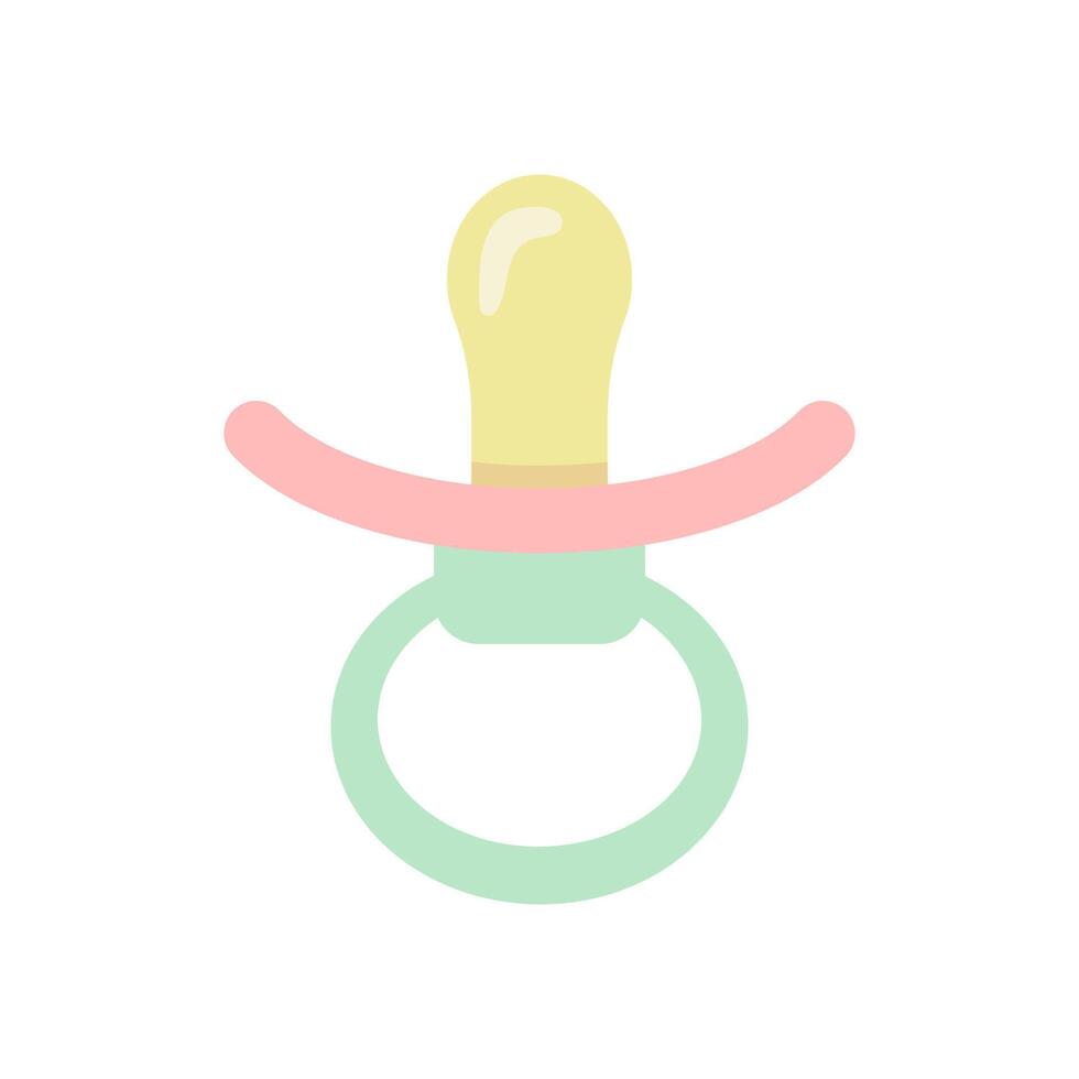 Baby pacifier. Simple cute flat icon. An essential item for newborns. vector