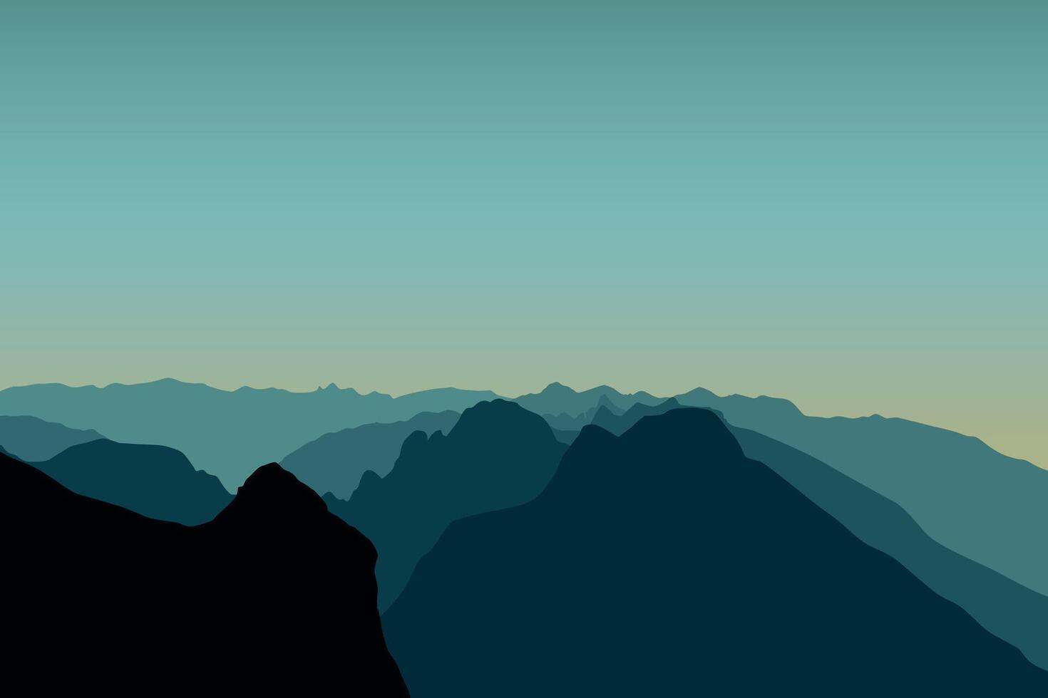 mountains landscape panorama design. Illustration in flat style. vector