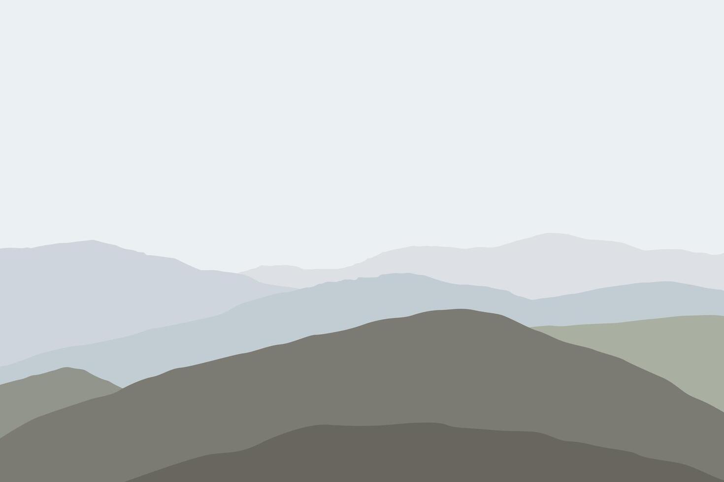 mountains landscape panorama design. Illustration in flat style. vector