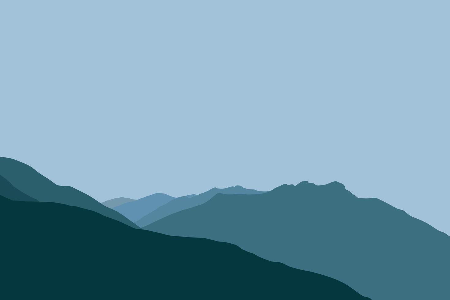 montañas paisaje panorama diseño. ilustración en plano estilo. vector