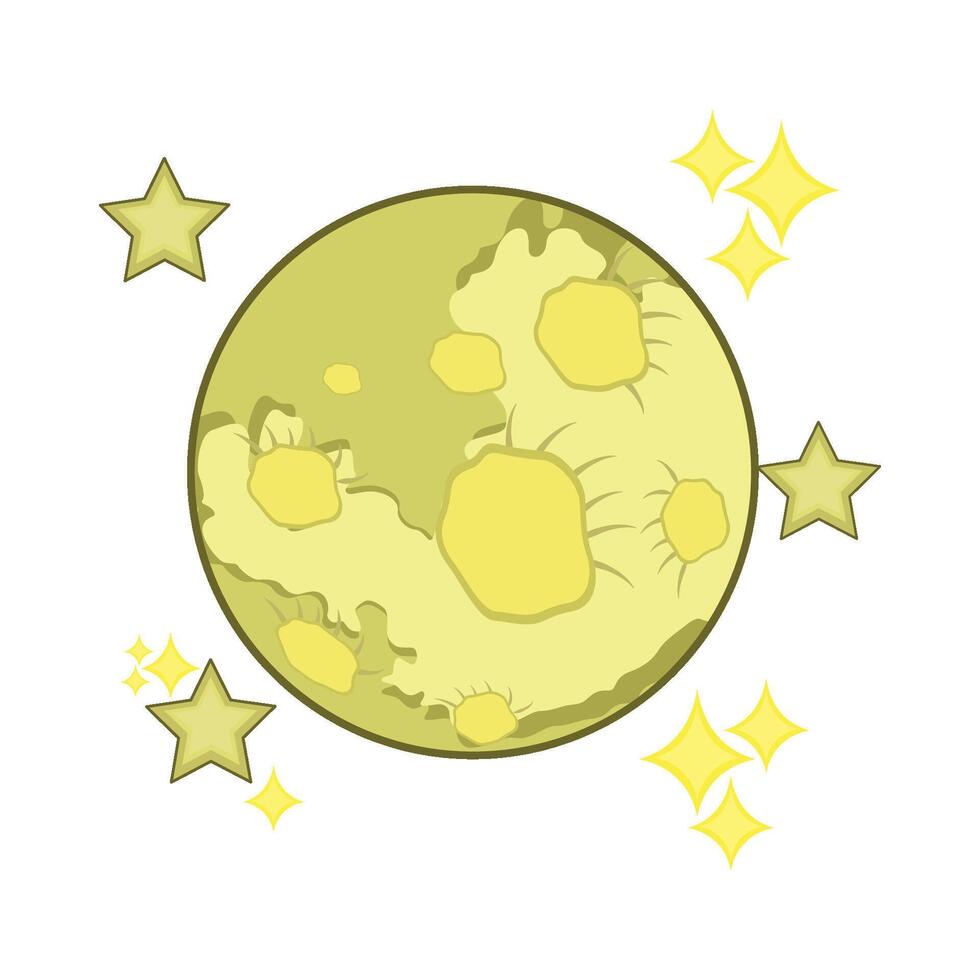 illustration of moon vector