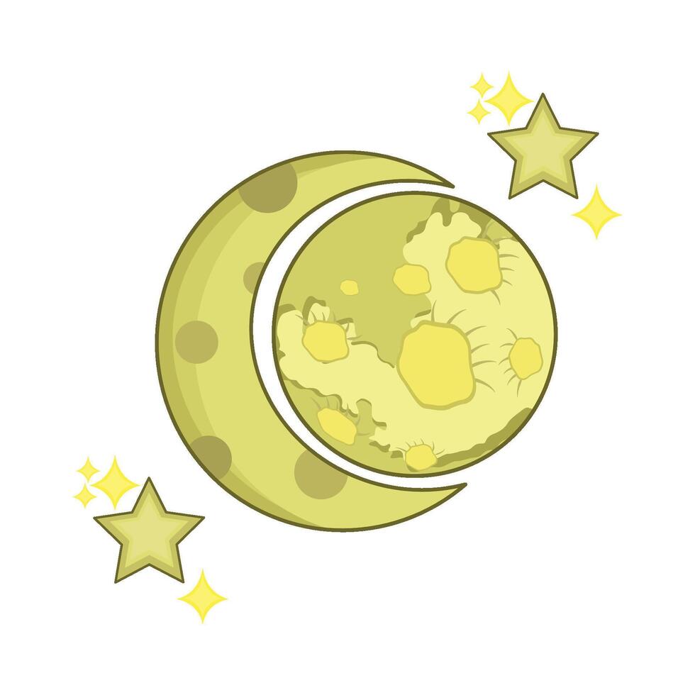 illustration of moon vector