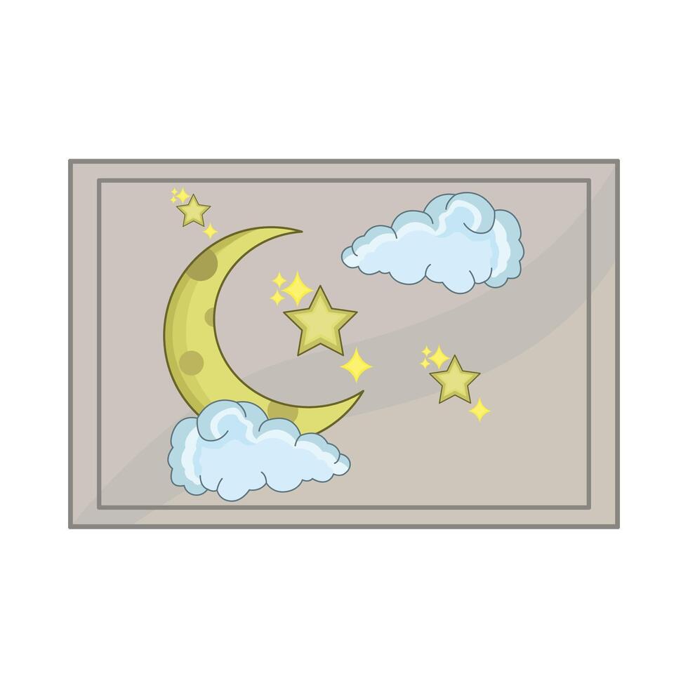 illustration of moon vector