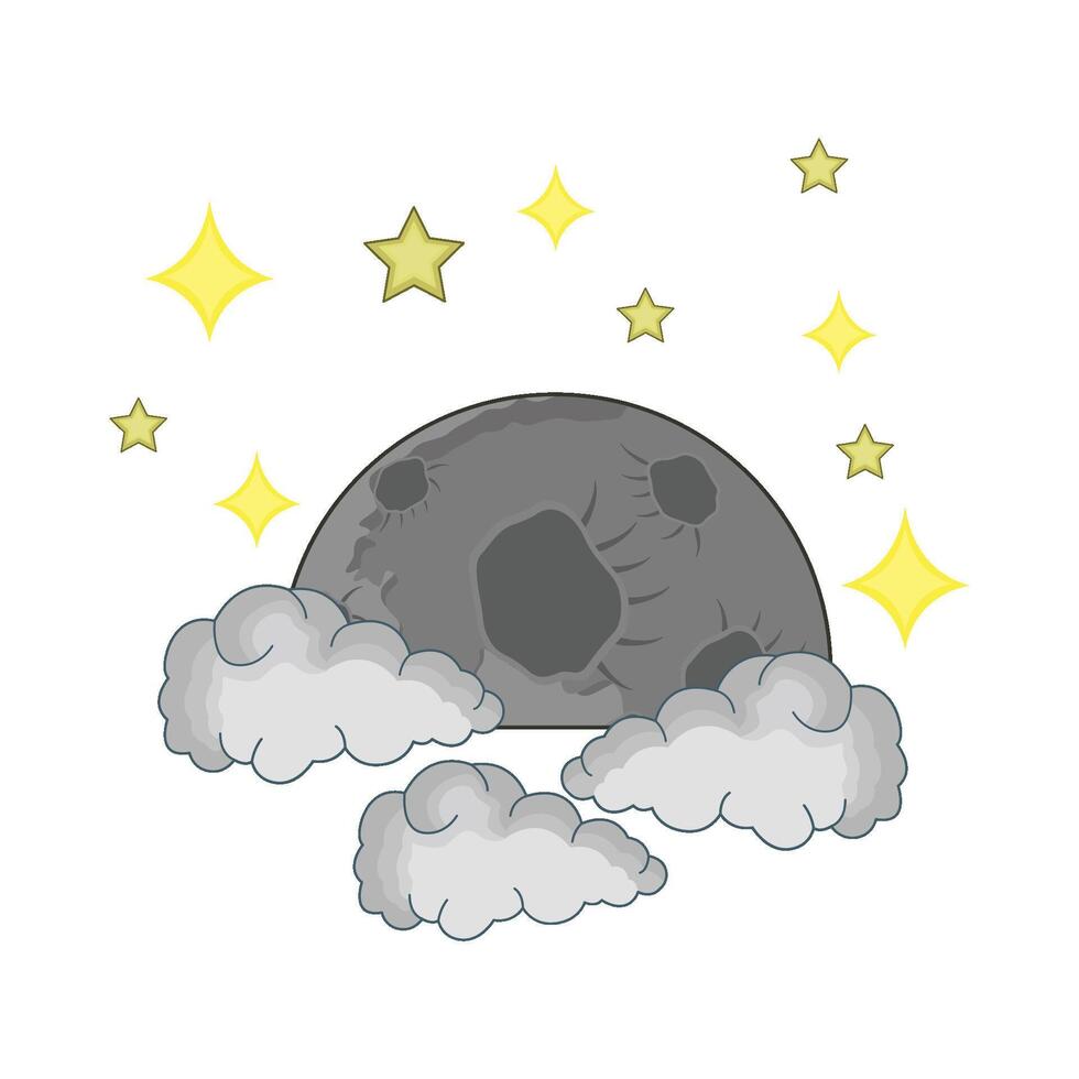 illustration of moon vector