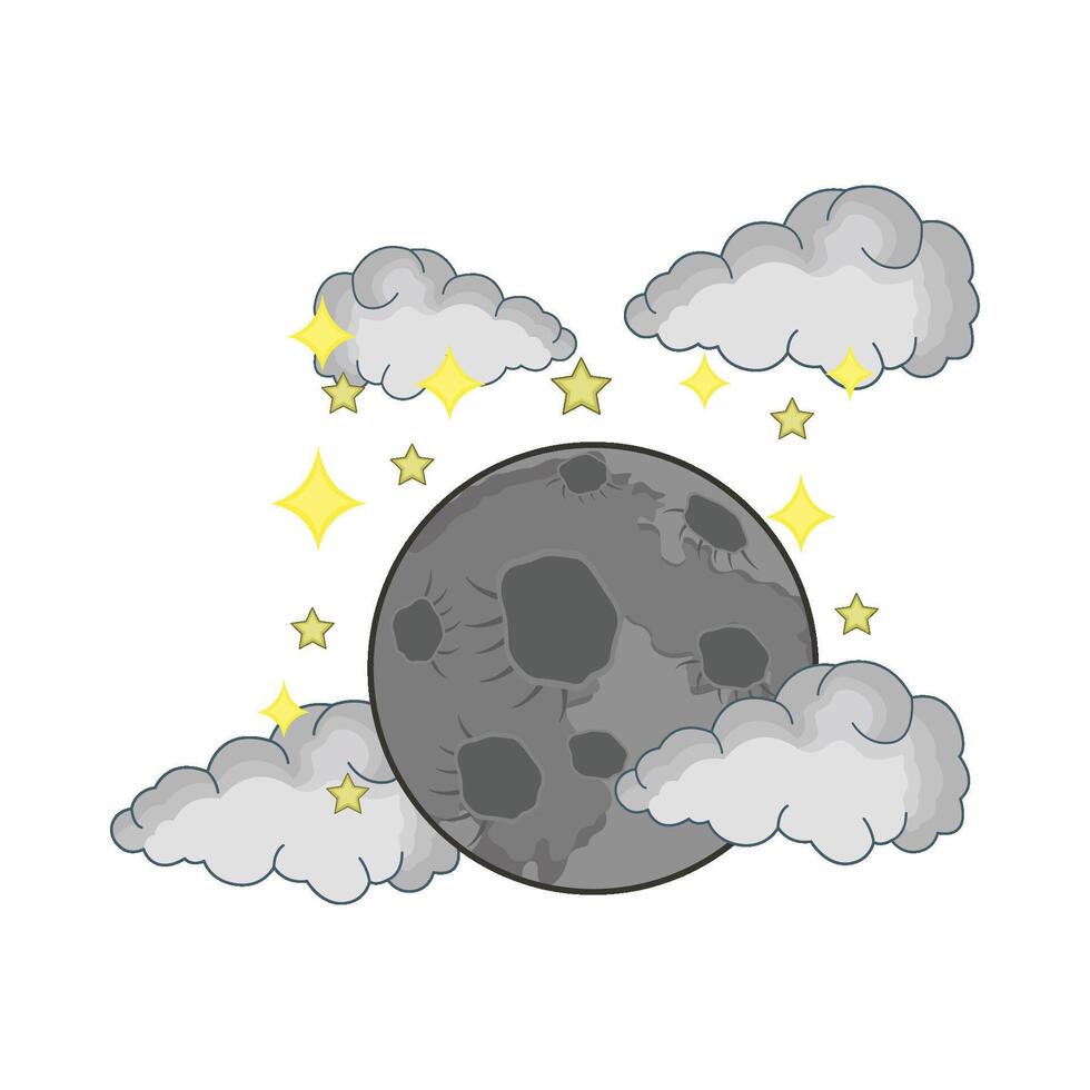 illustration of moon vector