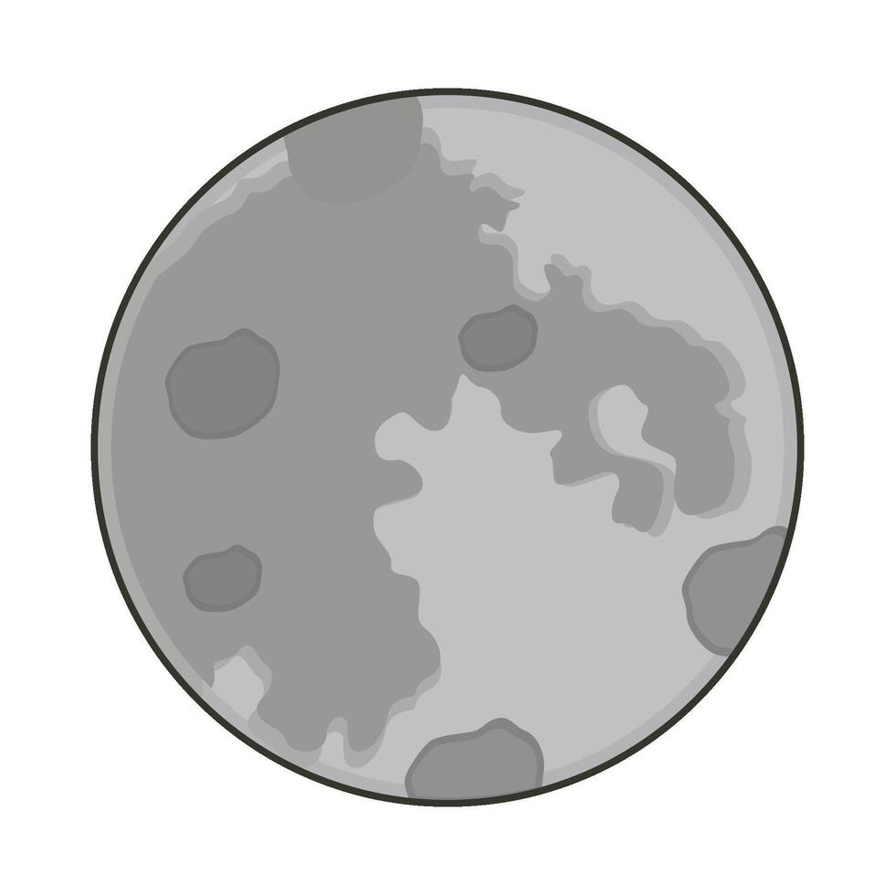 illustration of full moon vector