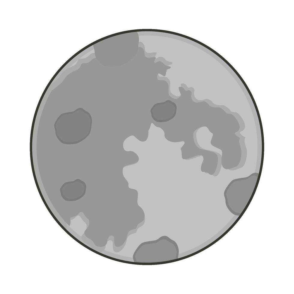 ilustración de lleno Luna vector