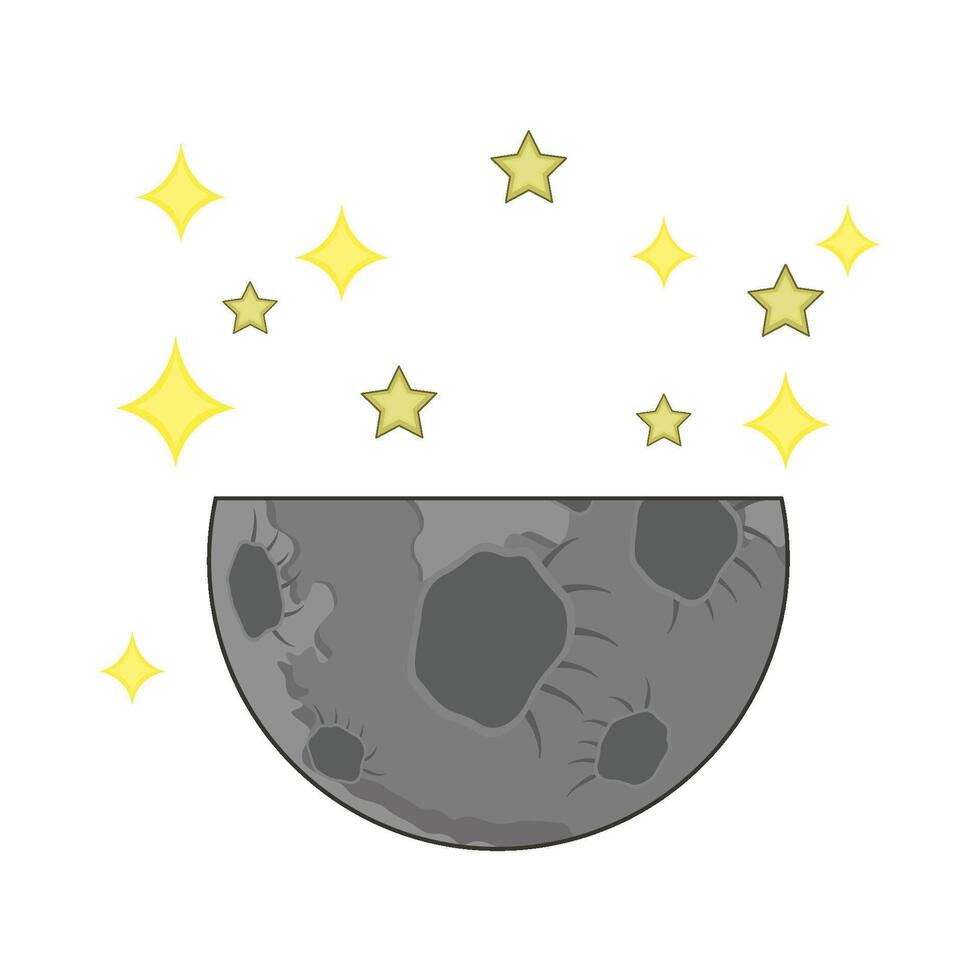 illustration of moon vector