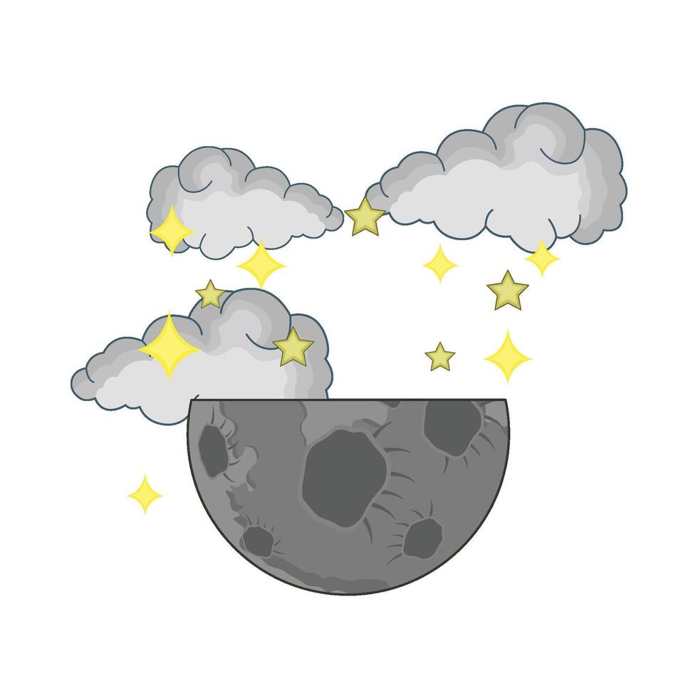 illustration of moon vector