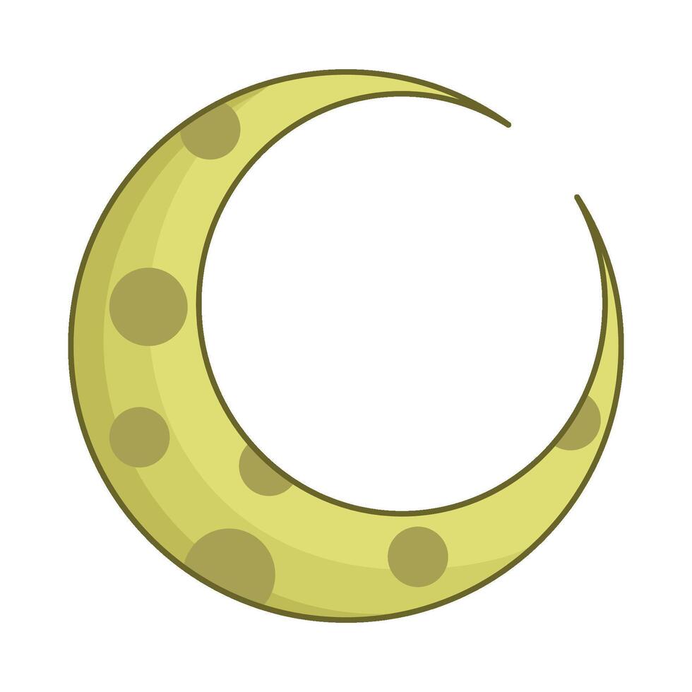 illustration of crescent moon vector