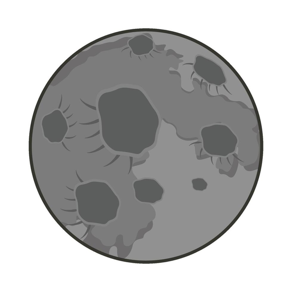 illustration of full moon vector