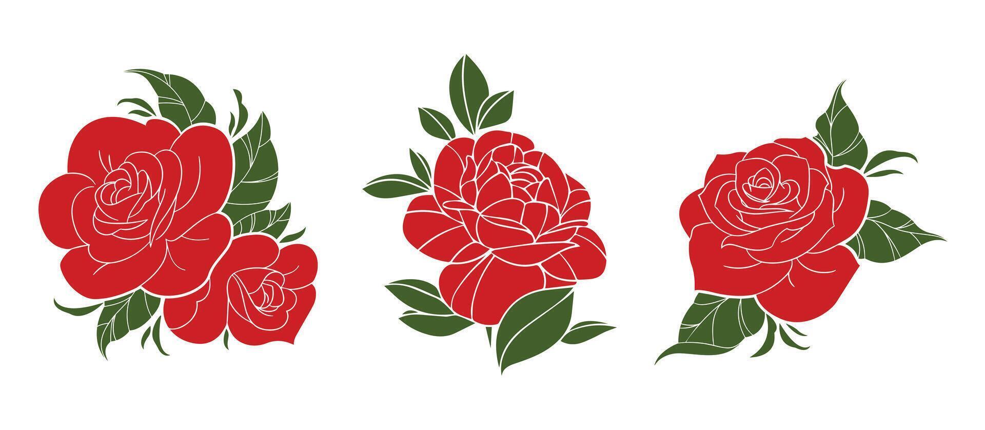 Flower. rose clipart cartoon vector