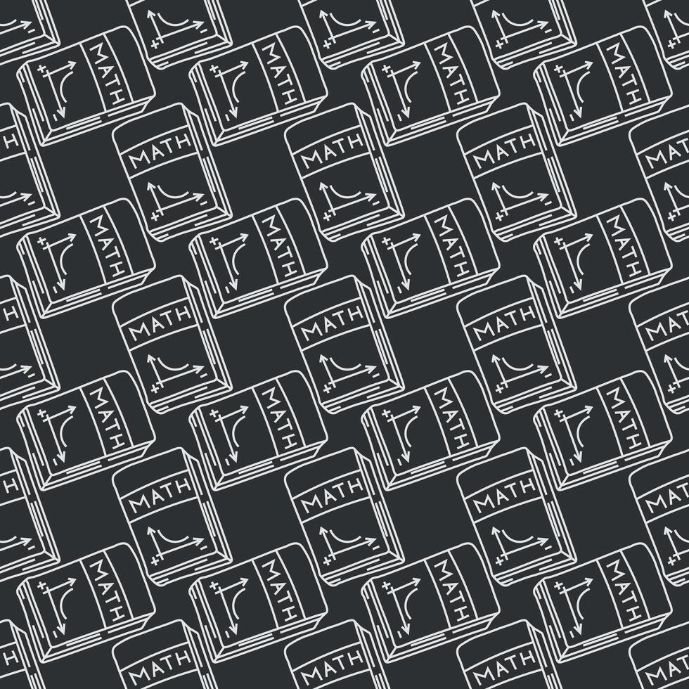 Seamless school pattern. Hand drawn doodle school background. Education illustration vector