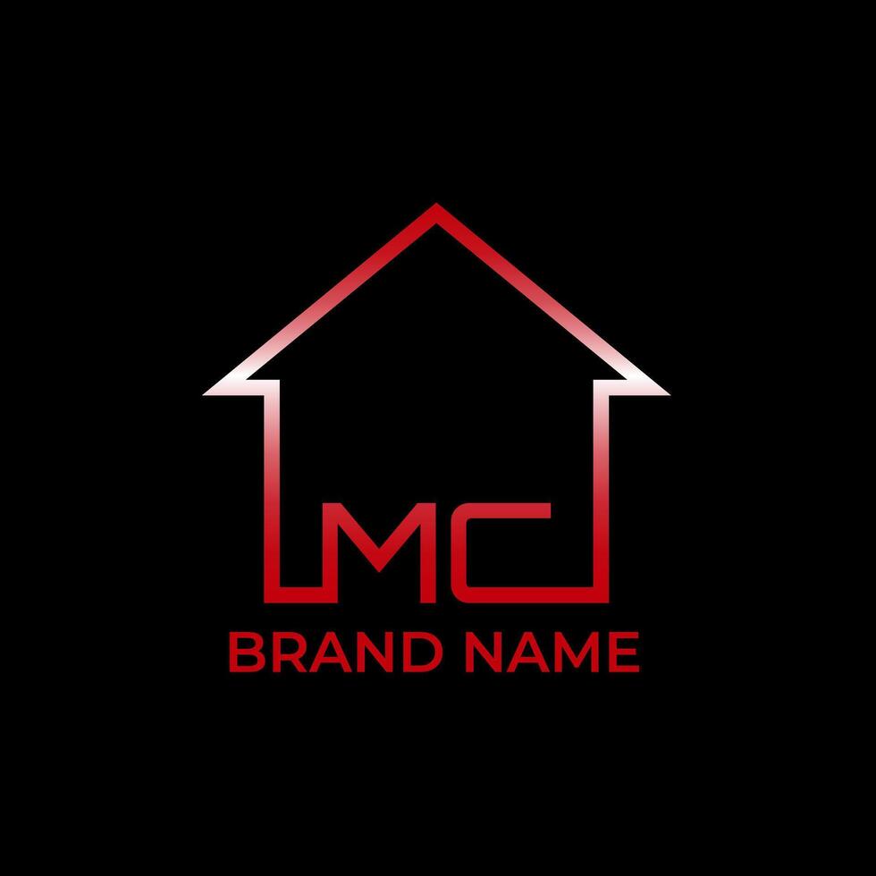 MC house property logo design vector