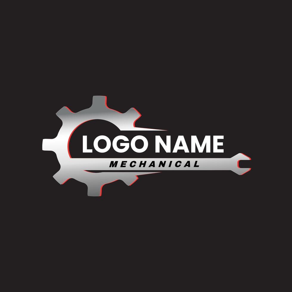 Mechanical icon automotive symbol logo design vector