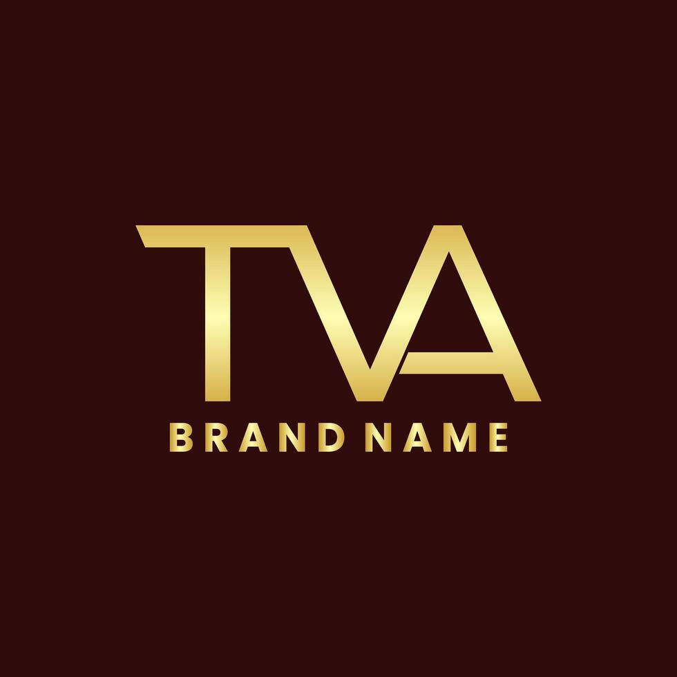 TVA monogram modern logo design vector