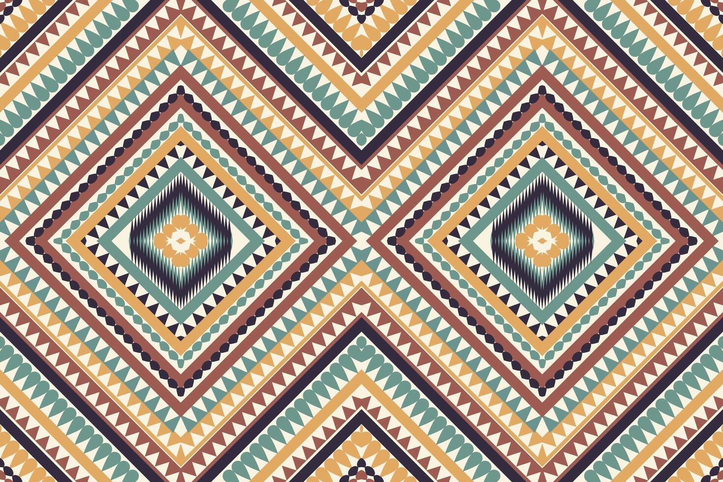 Aztec tribal geometric background Seamless stripe pattern. Traditional ornament ethnic style. Design for textile, fabric, clothing, curtain, rug, ornament, wrapping. vector