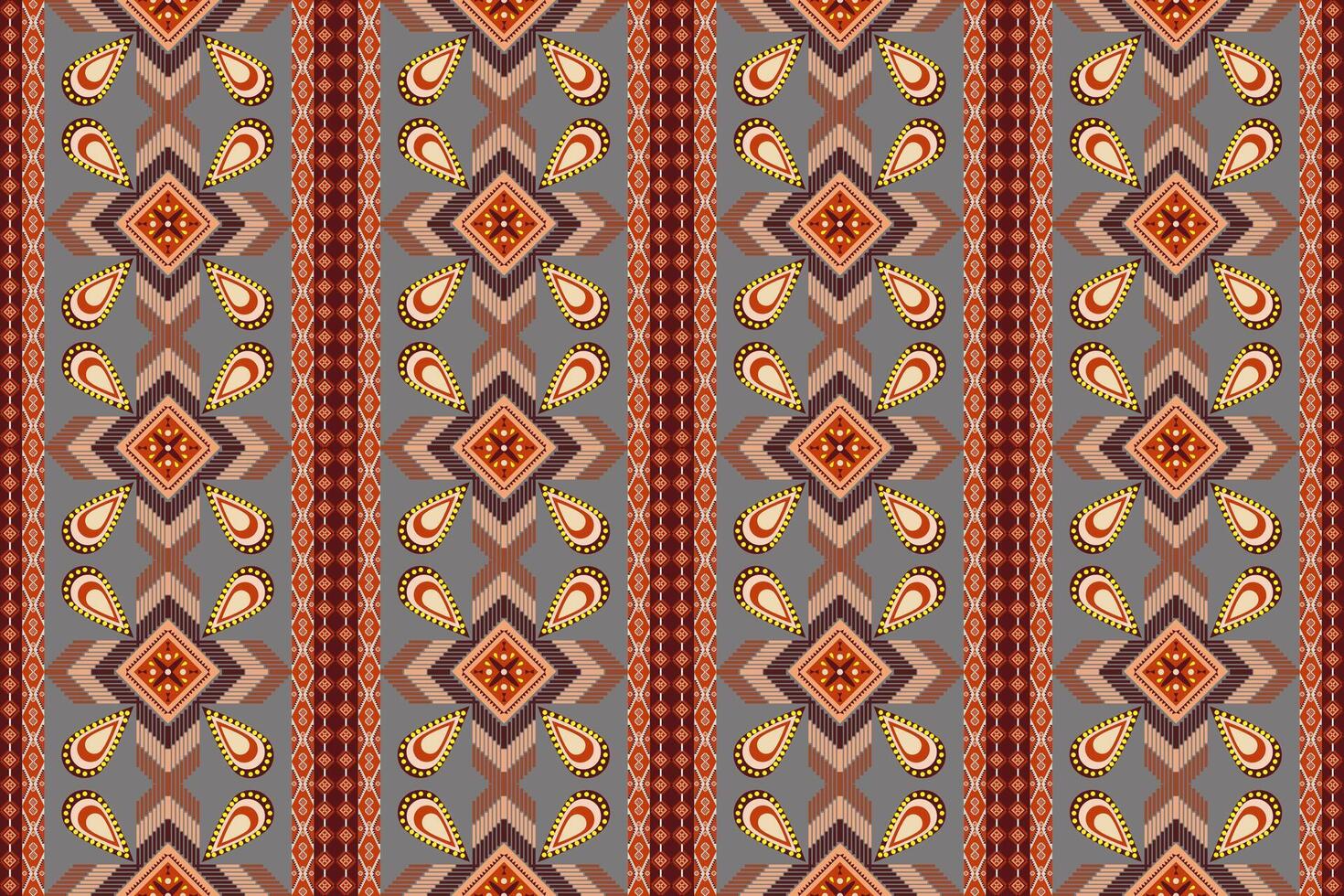 Aztec tribal geometric background Seamless stripe pattern. Traditional ornament ethnic style. Design for textile, fabric, clothing, curtain, rug, ornament vector