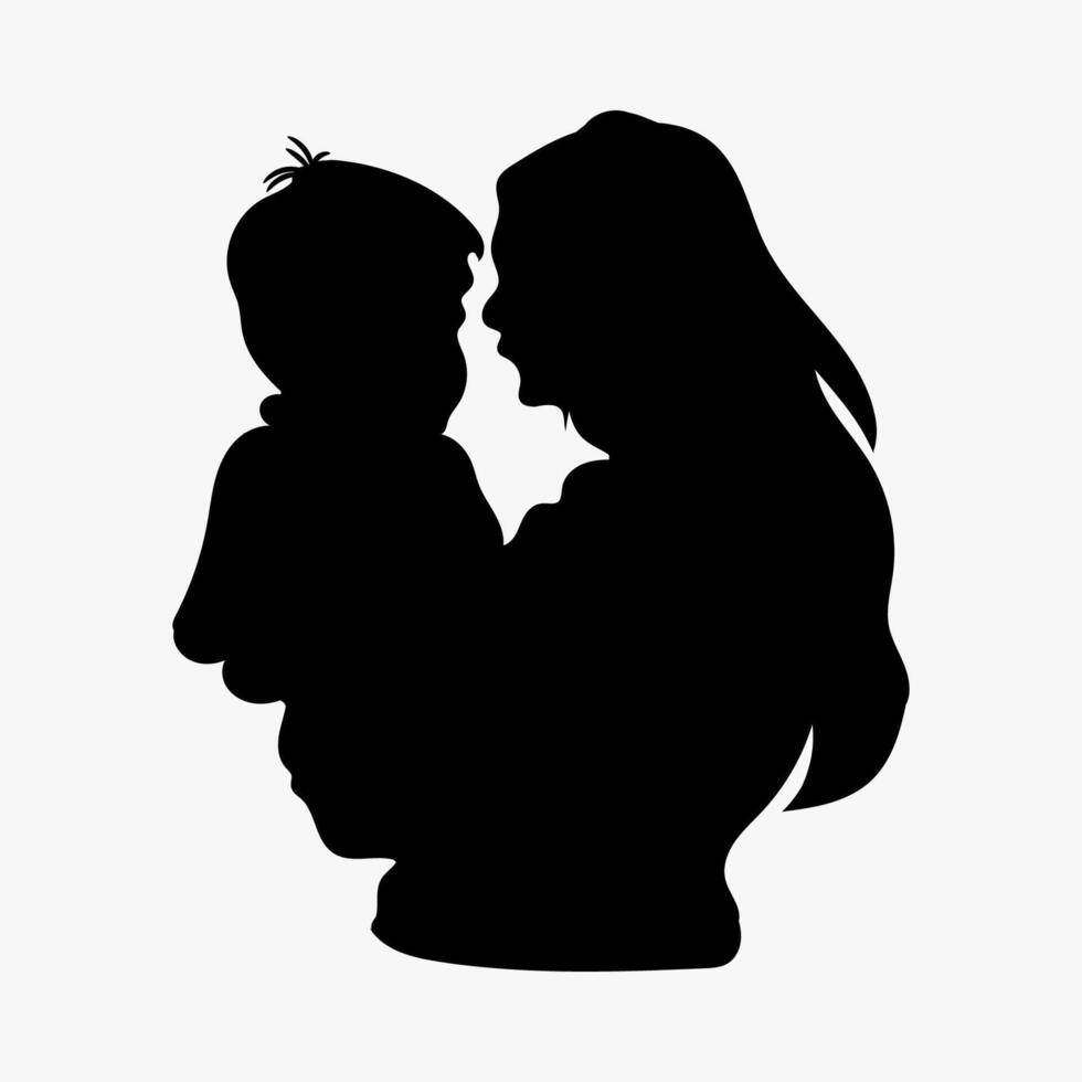 Happy mothers day celebration greeting card background mom and child love greeting card vector