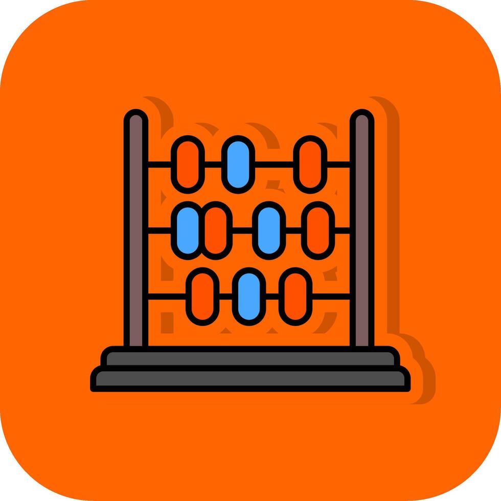 Abacus Filled Orange background Icon vector