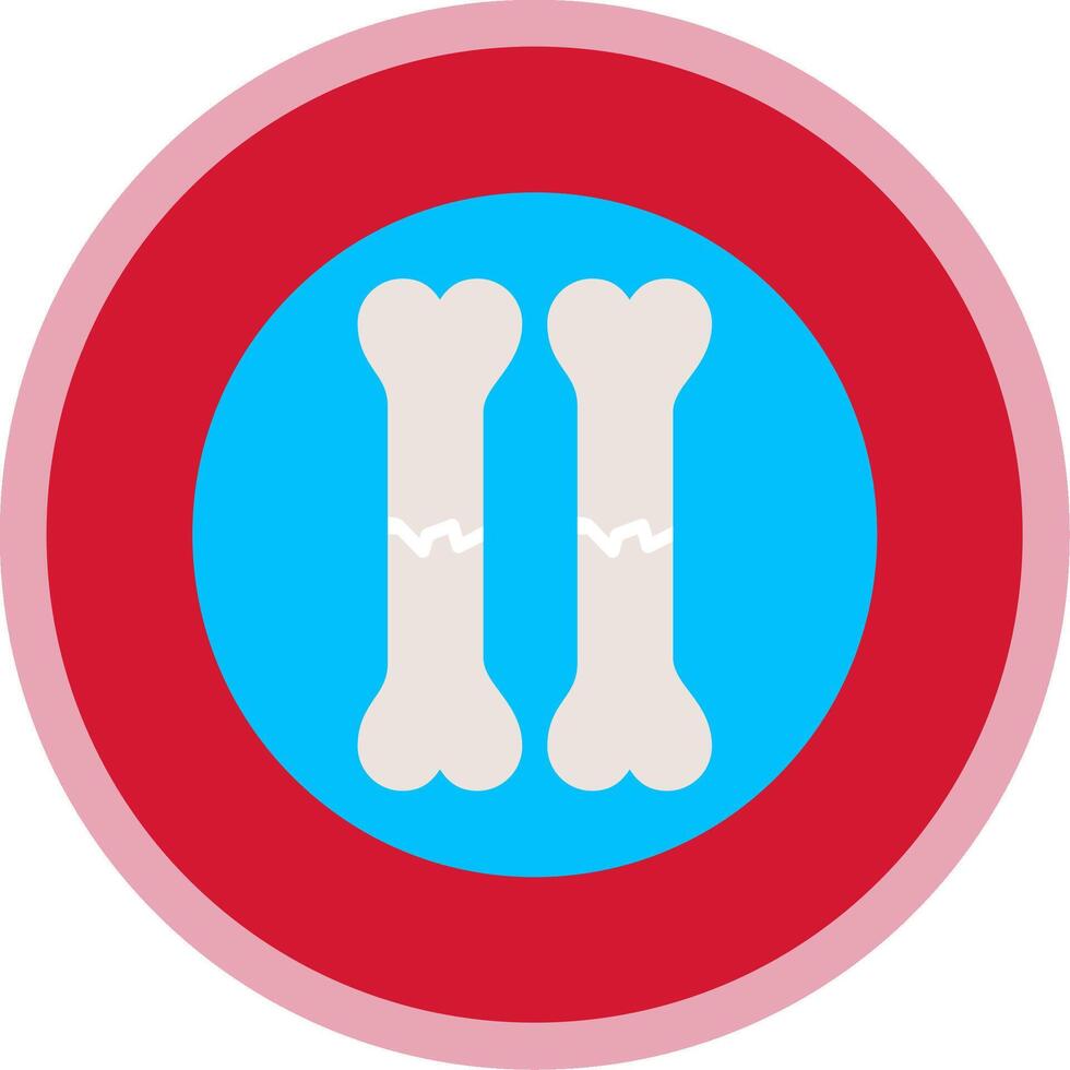 Bone Flat Multi Circle Icon vector