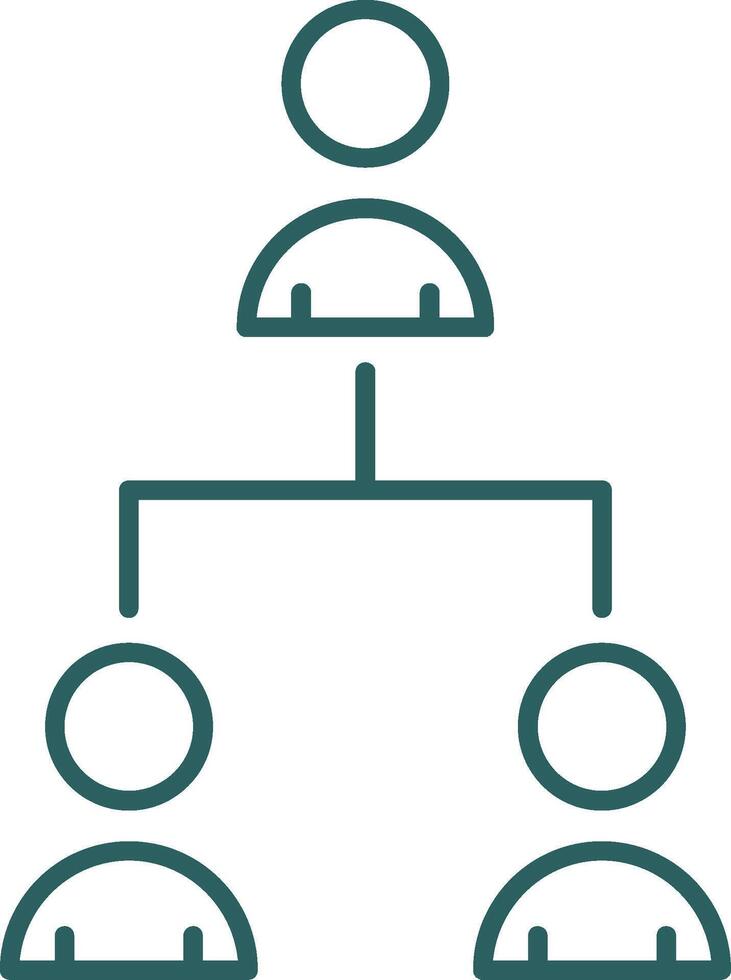Hrm Line Gradient Round Corner Icon vector