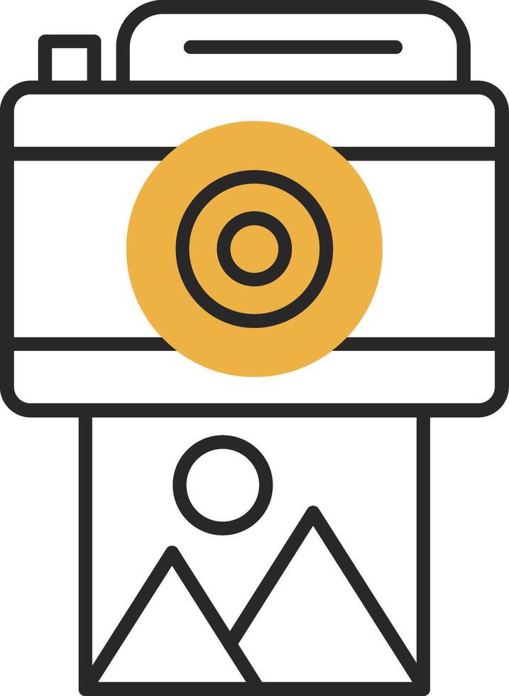 Camera Skined Filled Icon vector