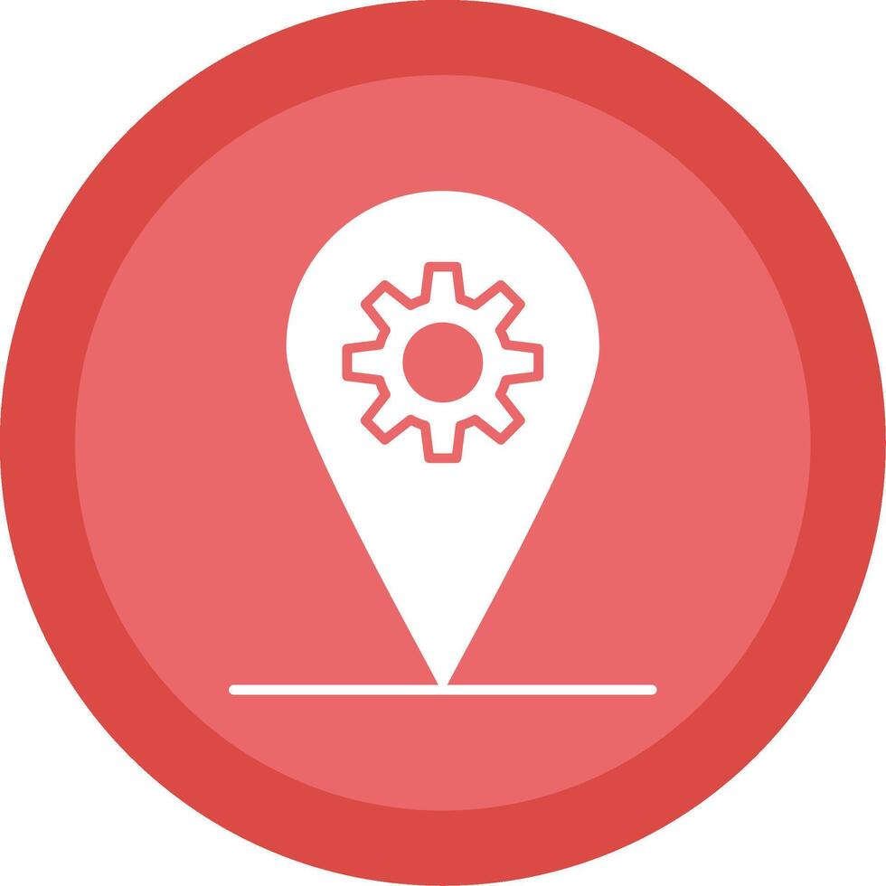 Localization Glyph Multi Circle Icon vector