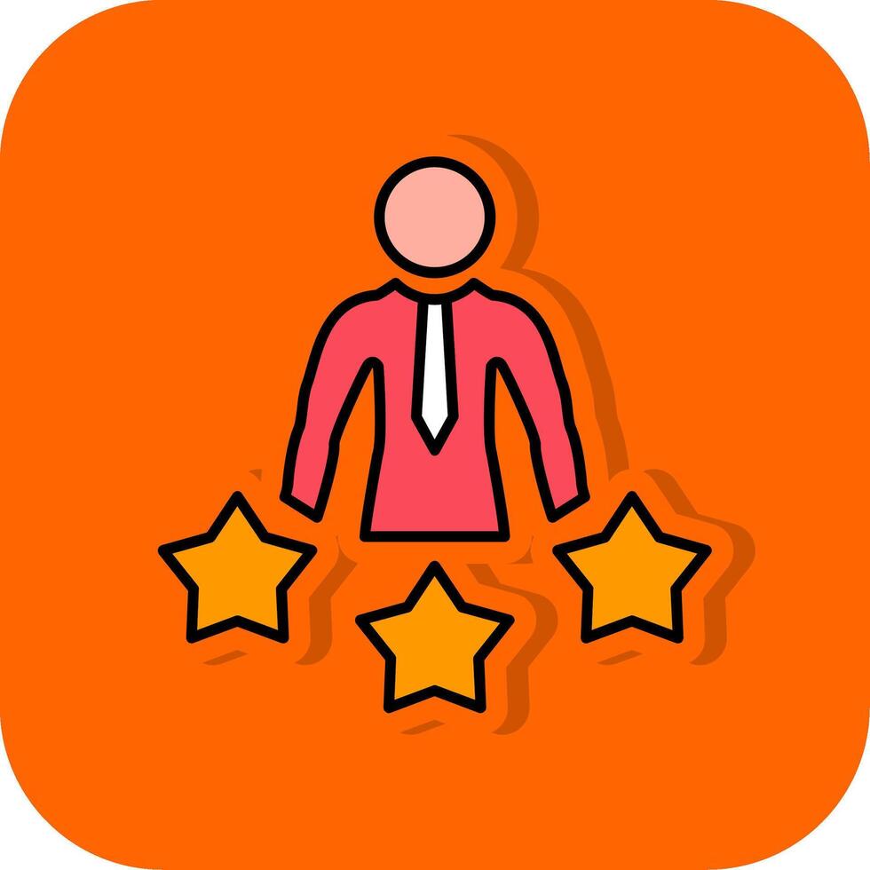 Experience Filled Orange background Icon vector
