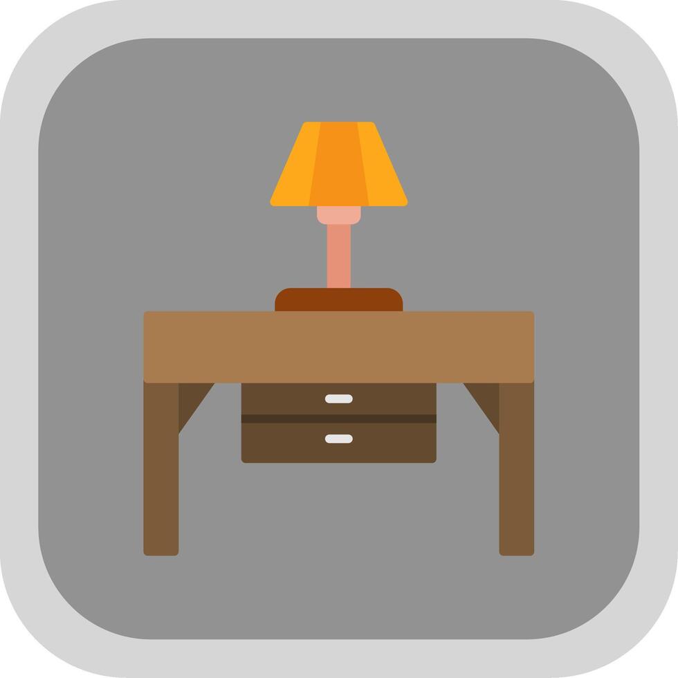 Console Table Flat Round Corner Icon vector