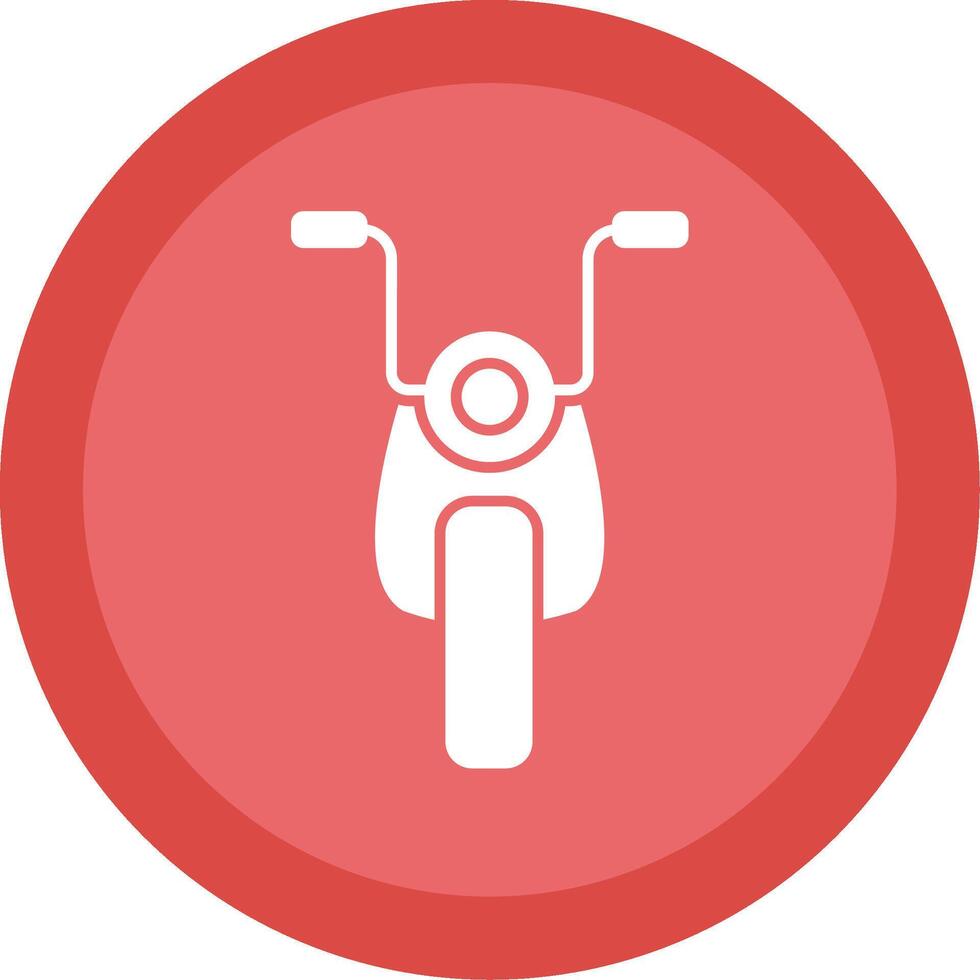 Motorcycle Glyph Multi Circle Icon vector