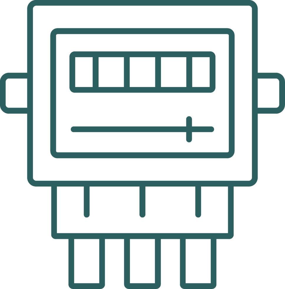 eléctrico metro línea degradado redondo esquina icono vector